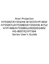 Acer Predator Z650 User manual