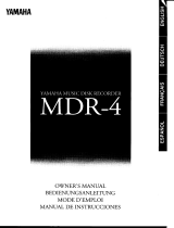 Yamaha MDR-4 Owner's manual