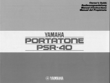 Yamaha PSR-40 Owner's manual
