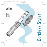 Braun C20,  C Club,  Cordless Styler User manual