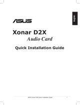 Asus XONAR D2X User manual