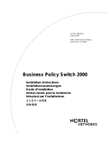 Avaya Business Policy Switch 2000 Installation guide
