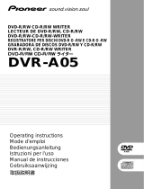 Pioneer DVR-105 & DVR-A05 User manual