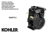 Kohler KD477-2 User manual