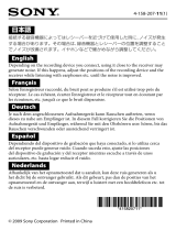 Sony ECM-AW3 Important information