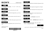 Sony FDA-A1AM Important information