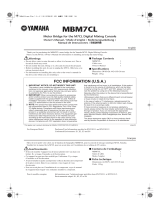 Yamaha MBM7CL User manual