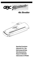 MyBinding GBC Shredmaster 40s User manual