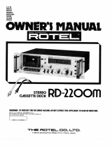 Rotel RD-2200M Owner's manual