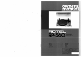 Rotel RP-560 Owner's manual