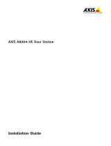 Axis A8004-VE User manual