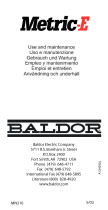 Baldor-Reliance Metric-E Motors Owner's manual