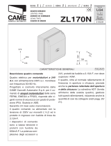 CAME ZL170N Owner's manual