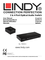 Lindy 4 Port TosLink Digital Optical Audio Switch User manual