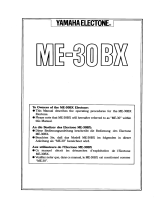 Yamaha ME-30BX Owner's manual