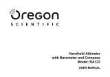 Oregon Scientific RA123 User manual