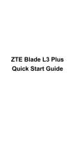 ZTE Blade Blade L3 Plus Quick start guide