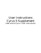 Cyrus 5 Owner's manual