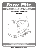 Powr-Flite PAS40R Owner's manual