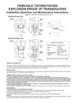 Fairchild Explosion Proof I/P Pressure Transducer User manual