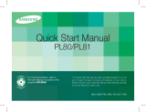 Samsung PL80 Quick start guide