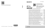 Sony A7R II User manual