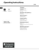 Hotpoint Ariston CISFB 21.2/HA User guide