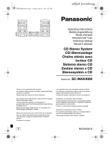 Panasonic SC-MAX4000 User manual