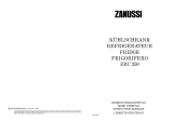 Zanussi ZRC250 User manual