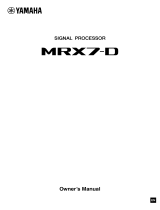 Yamaha MRX7-D Owner's manual