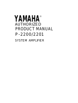 Yamaha P-2201 User manual
