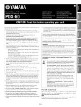 Yamaha PDX-50 Owner's manual