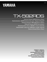 Yamaha TX-592RDS Owner's manual