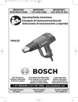 Bosch Power Tools Heat Gun 1944LCD User manual