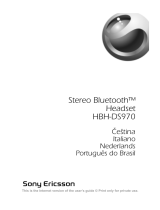Sony Ericsson Headphones HBH-DS970 User manual