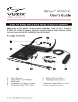 Vuzix Video Eyeware AV230 XL User manual