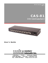 Western Telematic Switch CAS-81 User manual