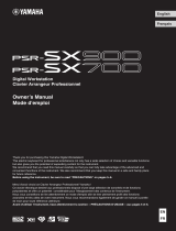 Yamaha PSR-SX900 Owner's manual