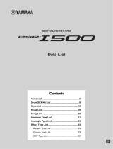 Yamaha PSR-I500 Datasheet