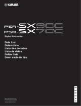 Yamaha PSR-SX700 Datasheet