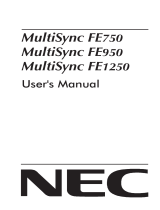 NEC MultiSync® FE1250 Owner's manual
