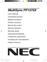 NEC MultiSync® FP1375X Owner's manual