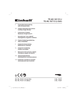 Einhell Expert Plus TE-AG 18/115 Li Kit User manual
