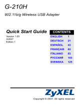 ZyXEL G-210H Quick start guide