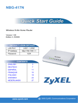 ZyXEL NBG-417N Quick start guide