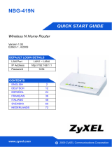 ZyXEL NBG-419N Quick start guide