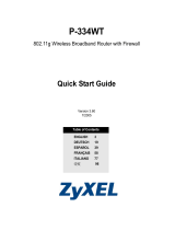 ZyXEL P-334WT Quick start guide