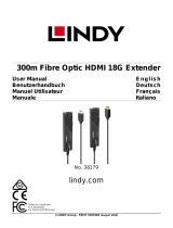 Lindy 300m Fibre Optic HDMI 4K60 Extender User manual