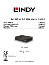 Lindy 4x2 HDMI 18G Matrix Switch User manual