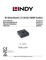 Lindy 2 Port HDMI 10.2G Bi-directional Switch User manual